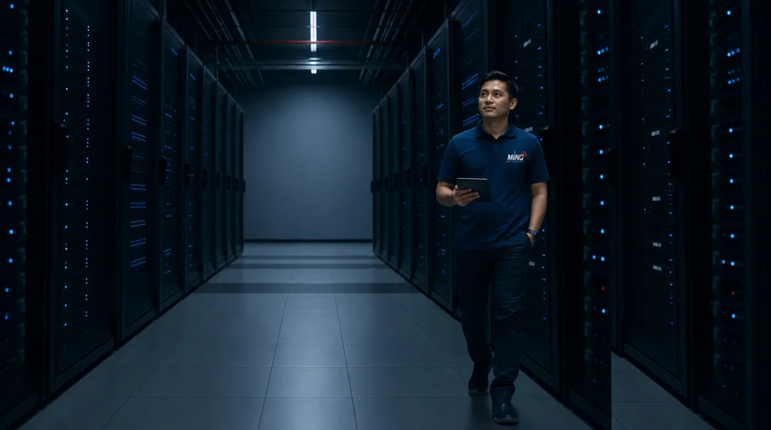 Engineer Mino Sarana Teknologi di ruang server